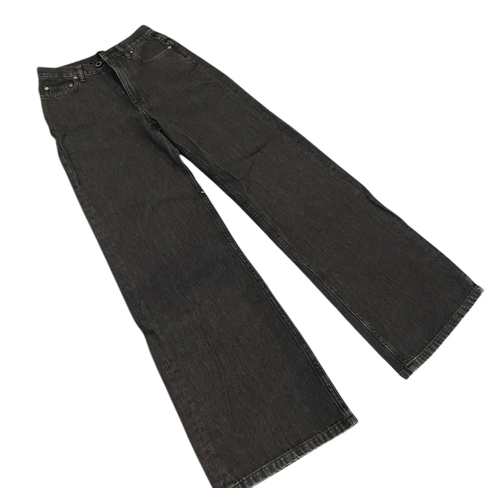 Saint + Sofia black denim jeans. Hi waist wide leg. NWOT. Sz 26